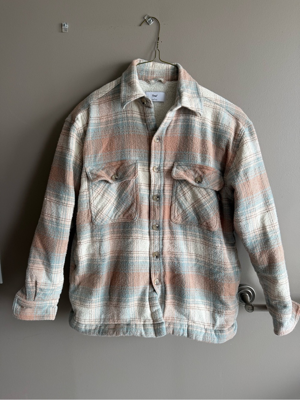 TNA Prospect Shirt Jacket Plaid Lightweight
